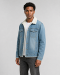 Theron | Sherpa Lined Denim Trucker Jacket