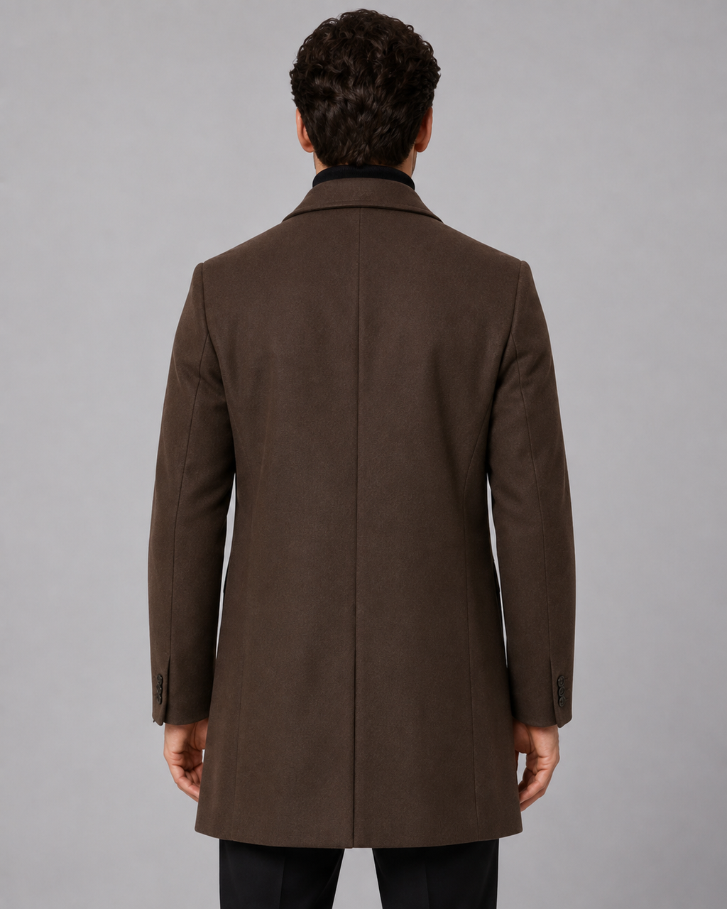 Barrington | Single-Breasted Notch Lapel Wool Coat