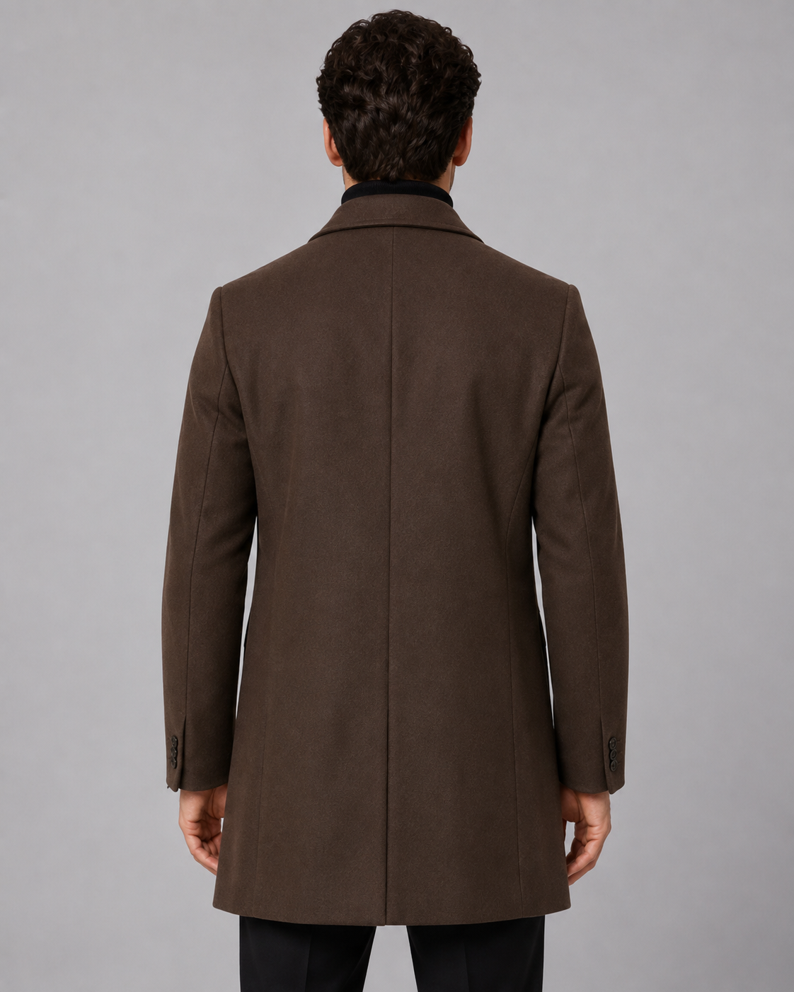 Barrington | Single-Breasted Notch Lapel Wool Coat