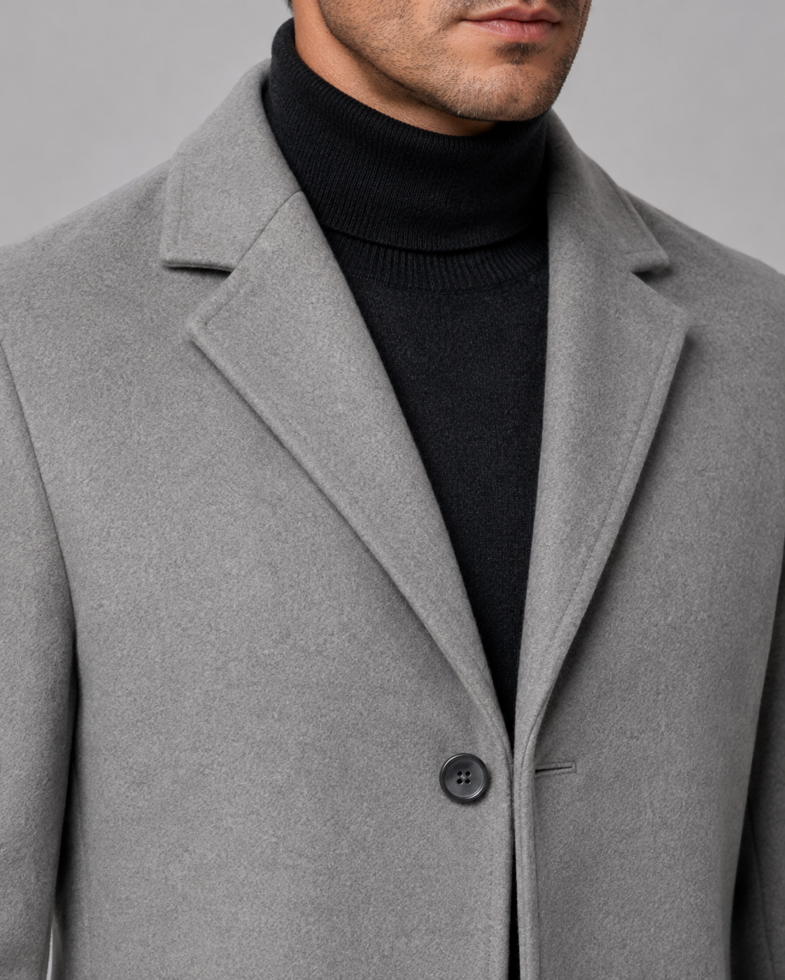 Barrington | Single-Breasted Notch Lapel Wool Coat