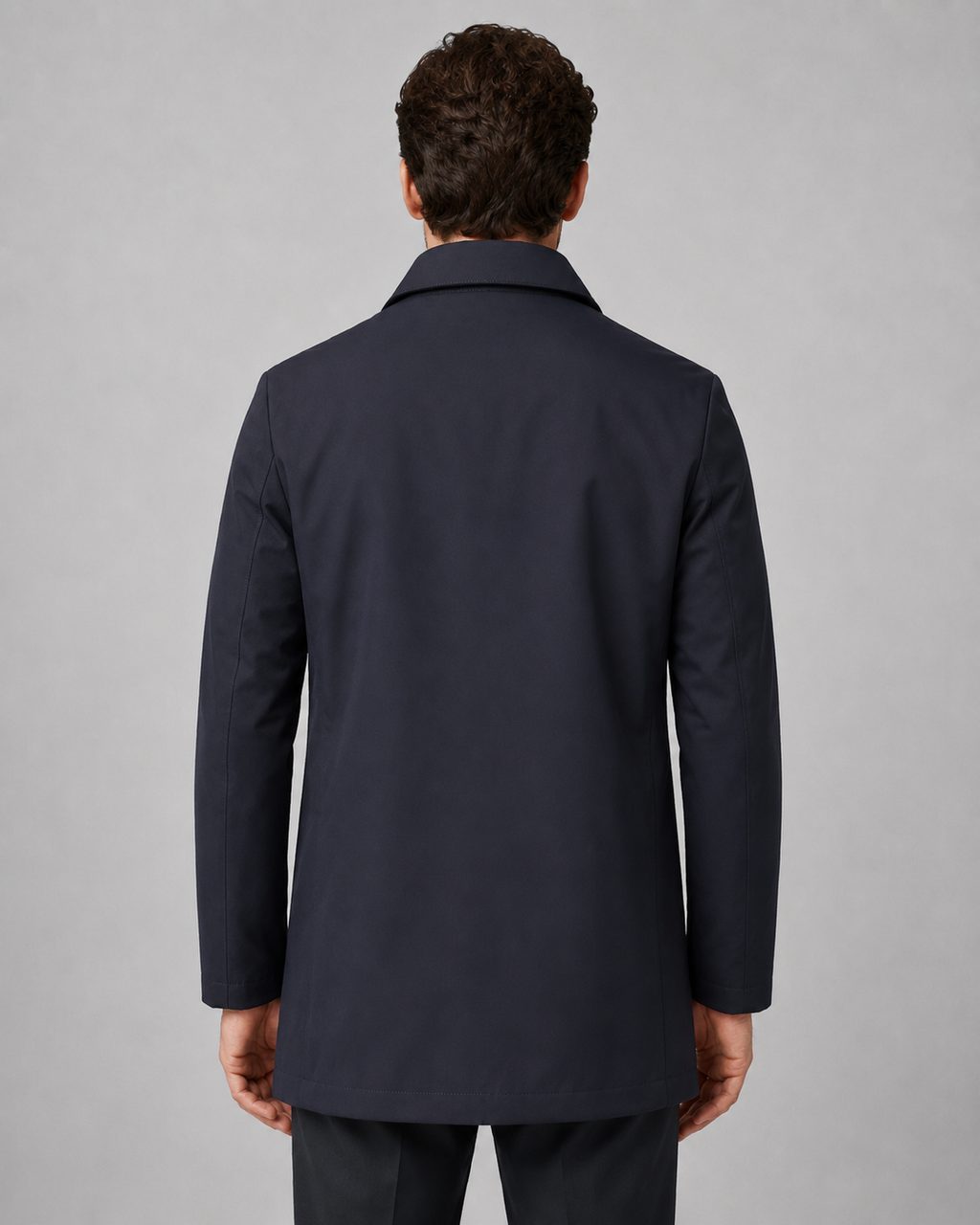 Wystan | Button-Up Mac Coat with Point Collar