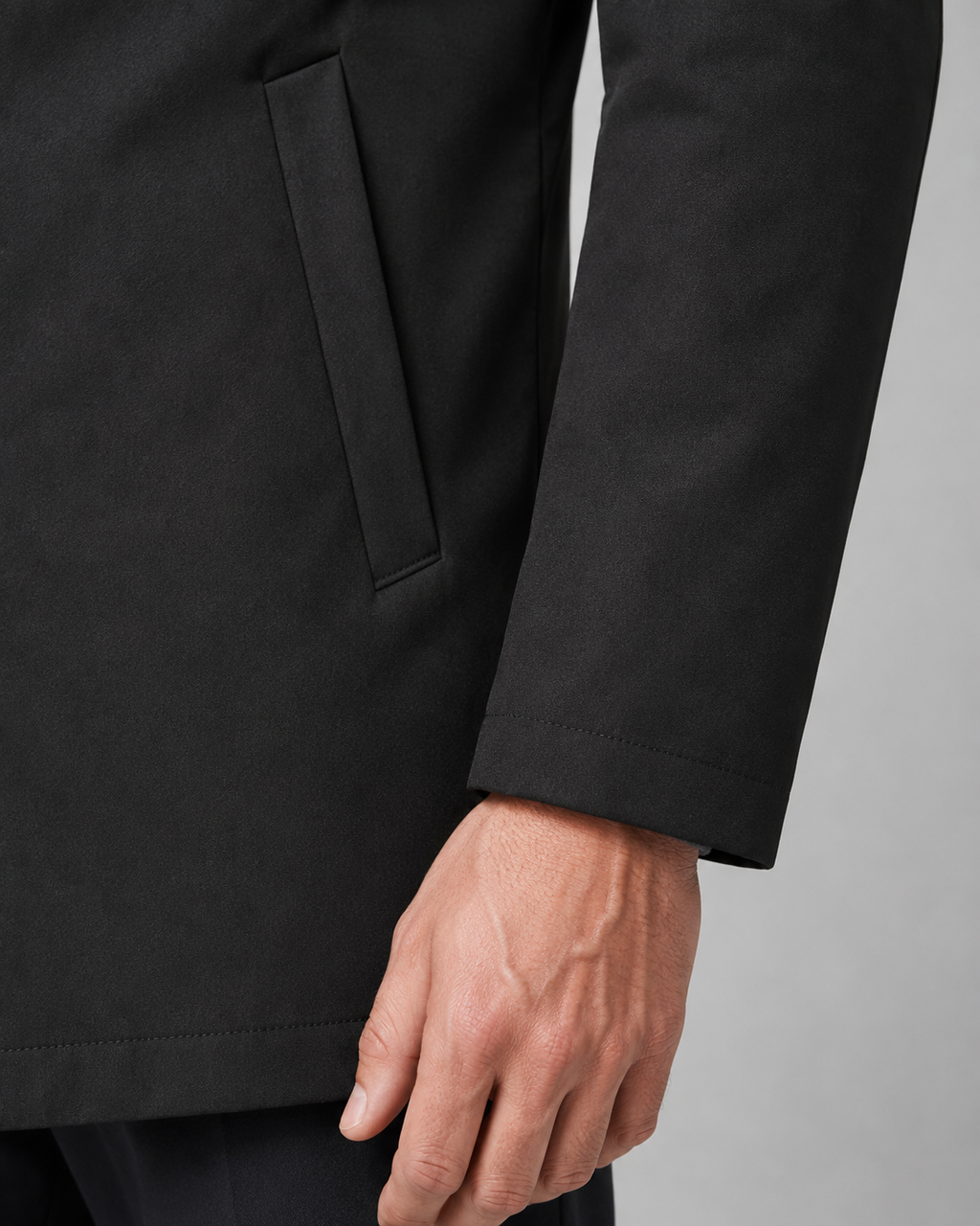 Wystan | Button-Up Mac Coat with Point Collar
