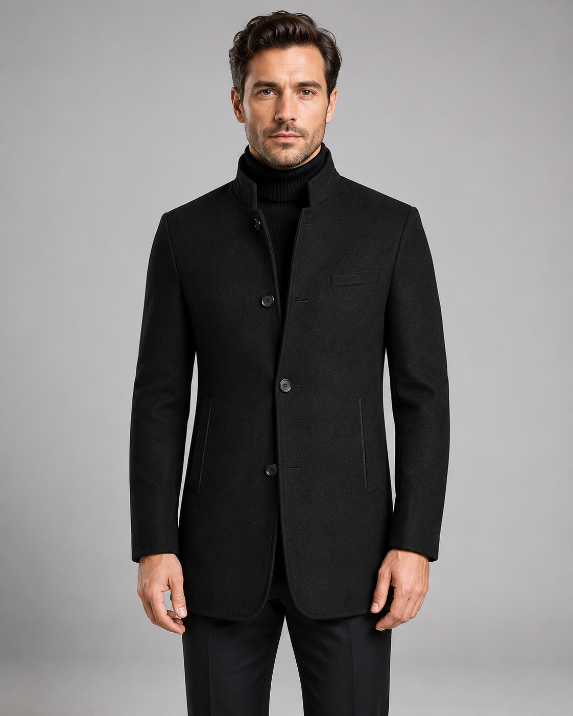 Uriah | Mandarin Collar Blazer