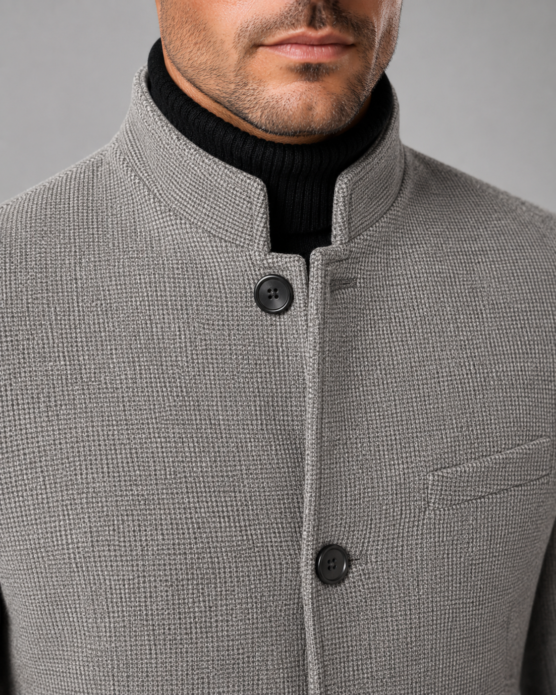 Uriah | Mandarin Collar Blazer