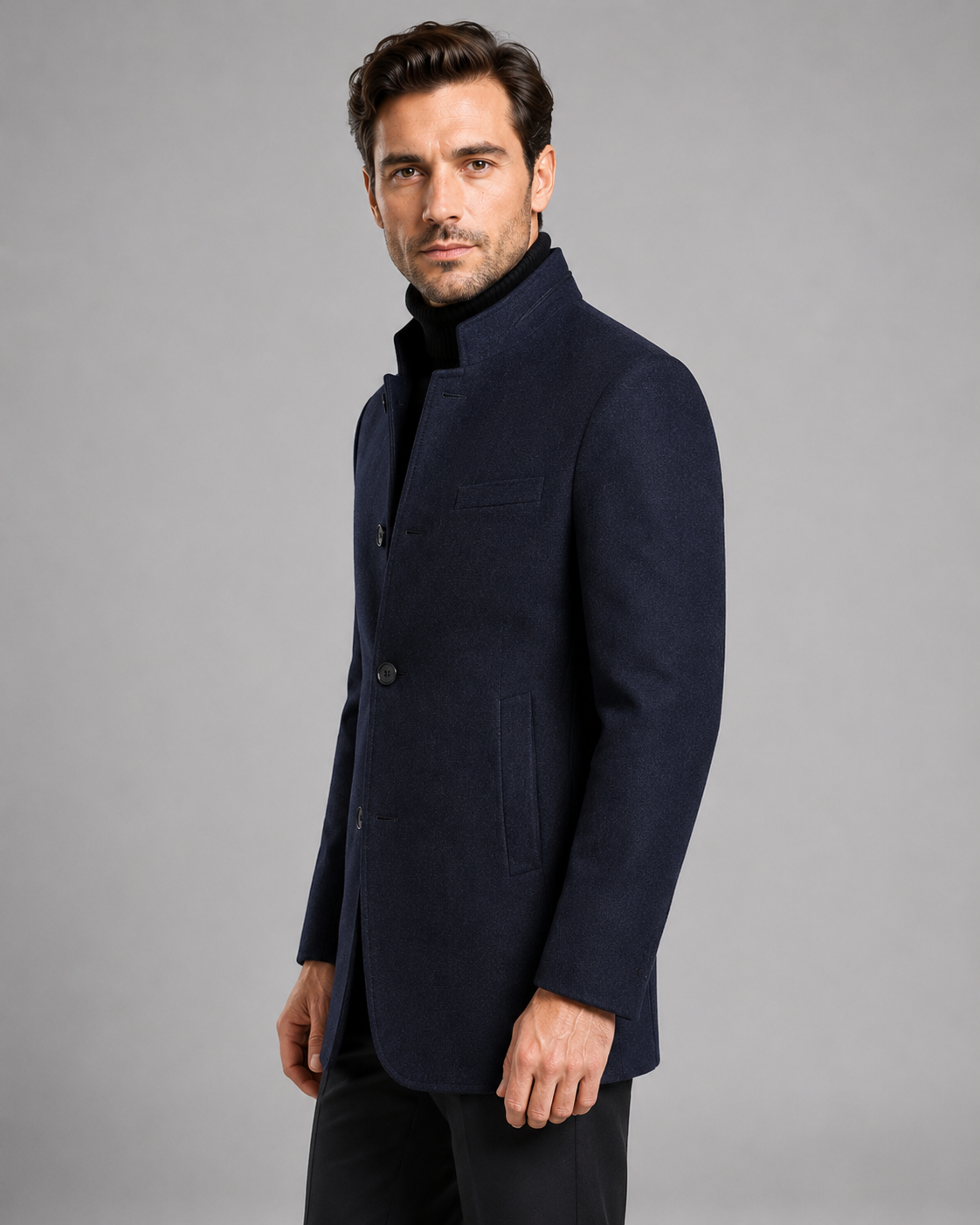 Uriah | Mandarin Collar Blazer