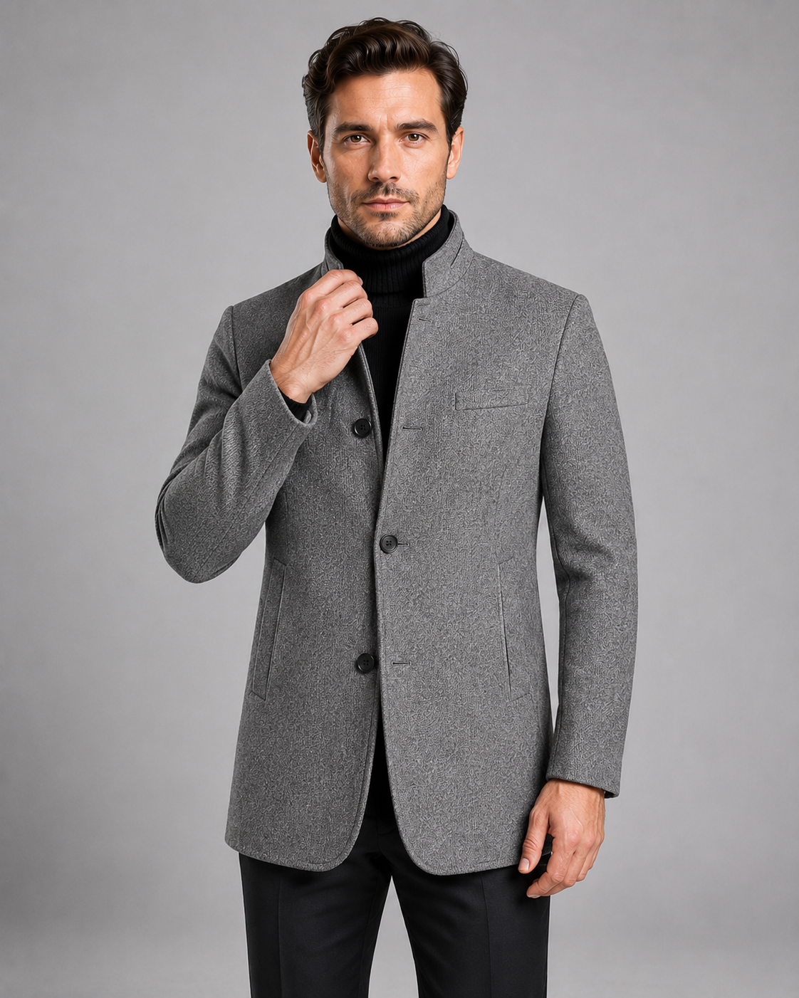 Uriah | Mandarin Collar Blazer