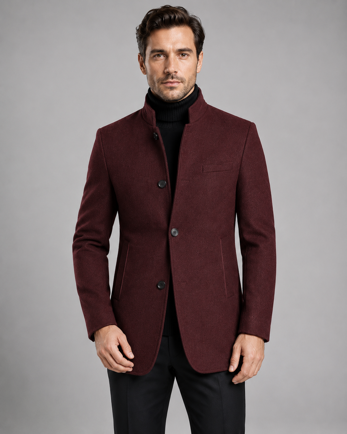 Uriah | Mandarin Collar Blazer