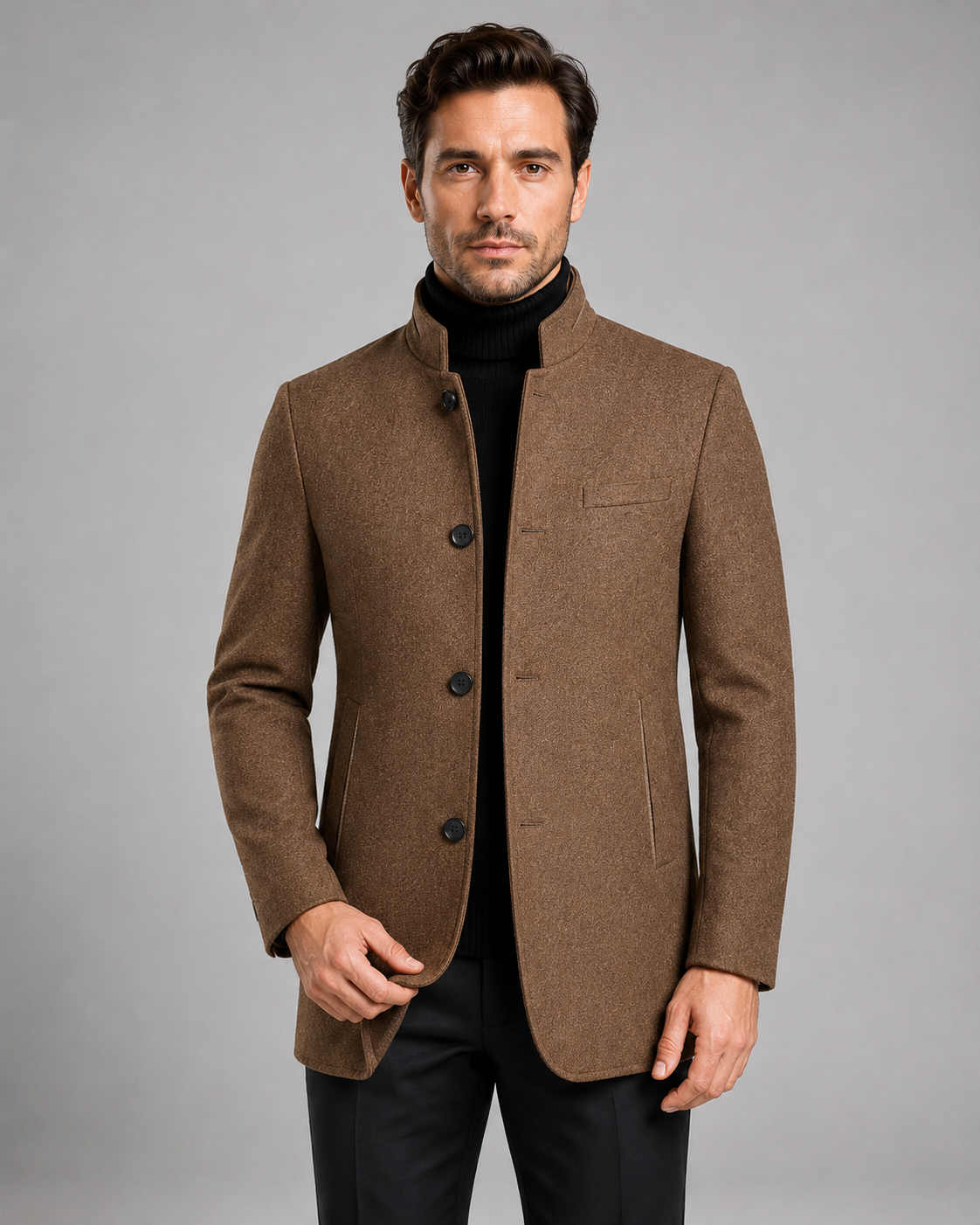 Uriah | Mandarin Collar Blazer