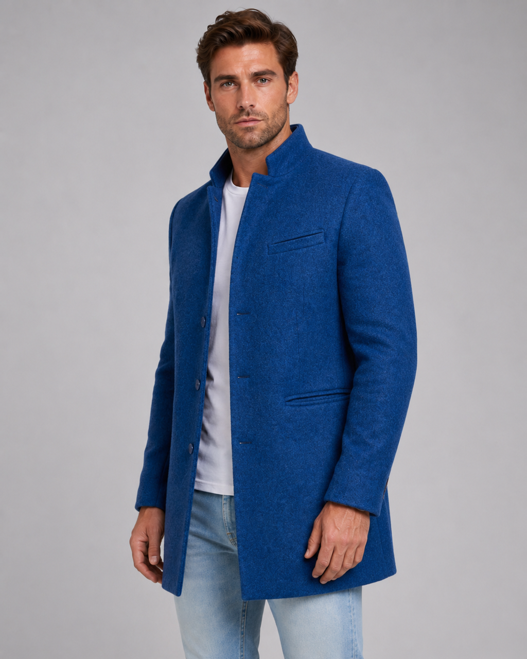 Wilfred | Stand Collar Wool Coat