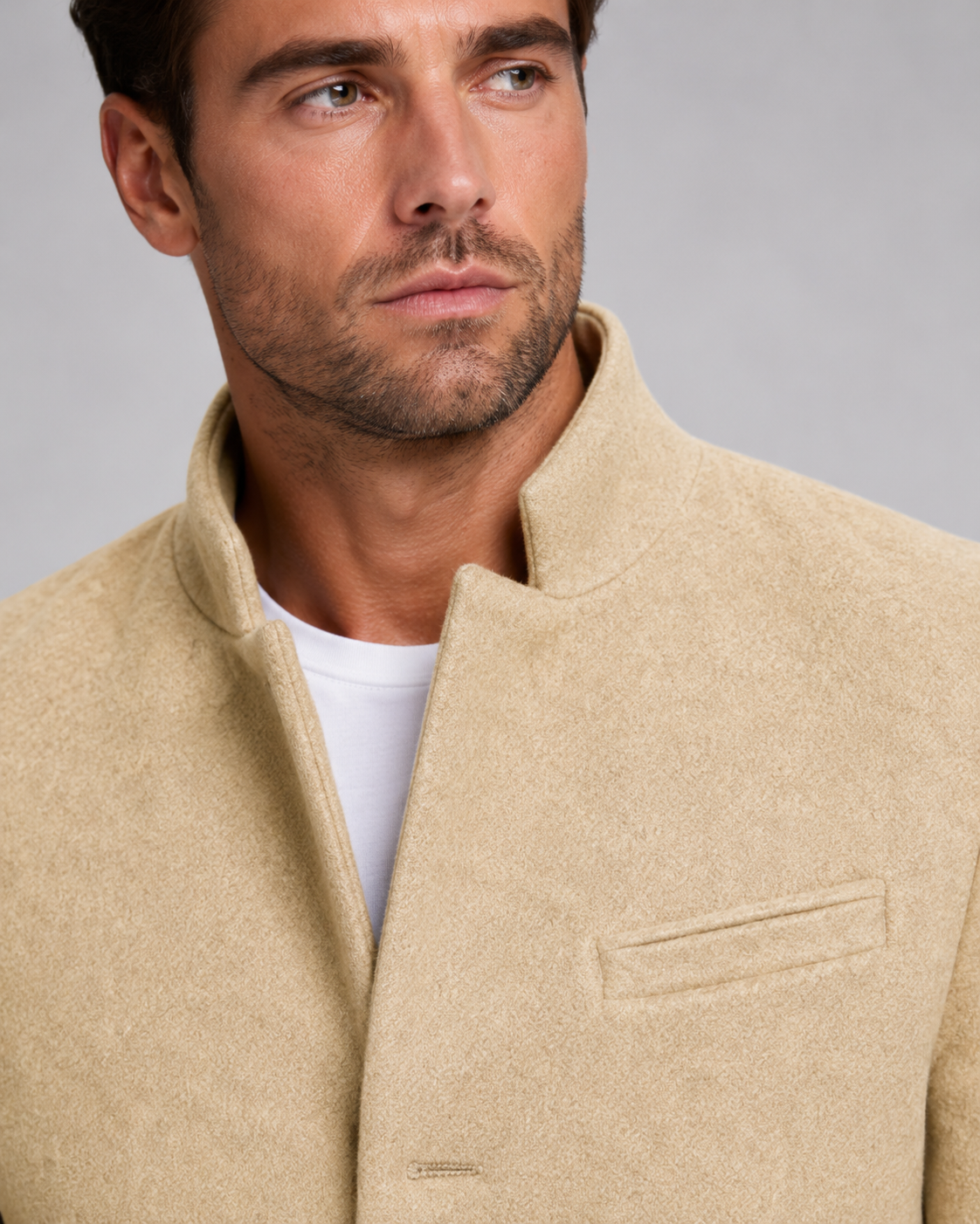 Wilfred | Stand Collar Wool Coat
