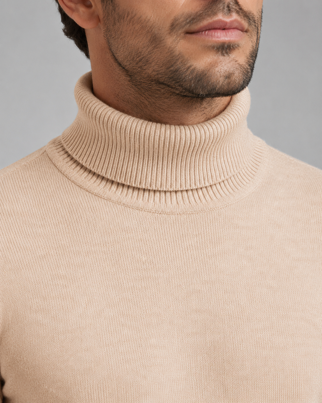 Xanthos | Fine Knit Roll Neck Turtleneck Sweater