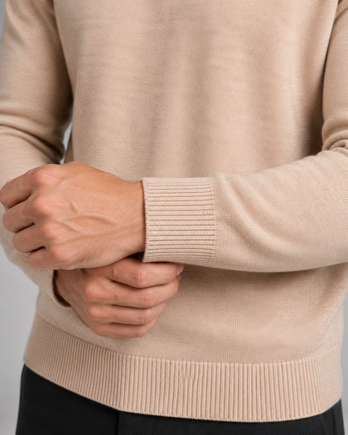 Xanthos | Fine Knit Roll Neck Turtleneck Sweater
