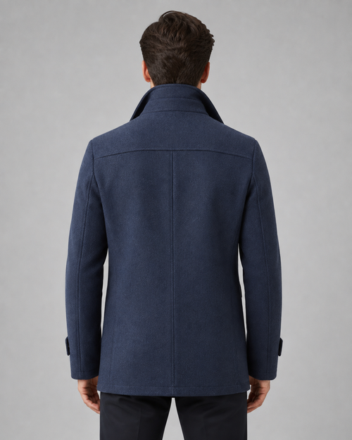 Ambrose | Zip Insert Funnel Neck Wool Coat