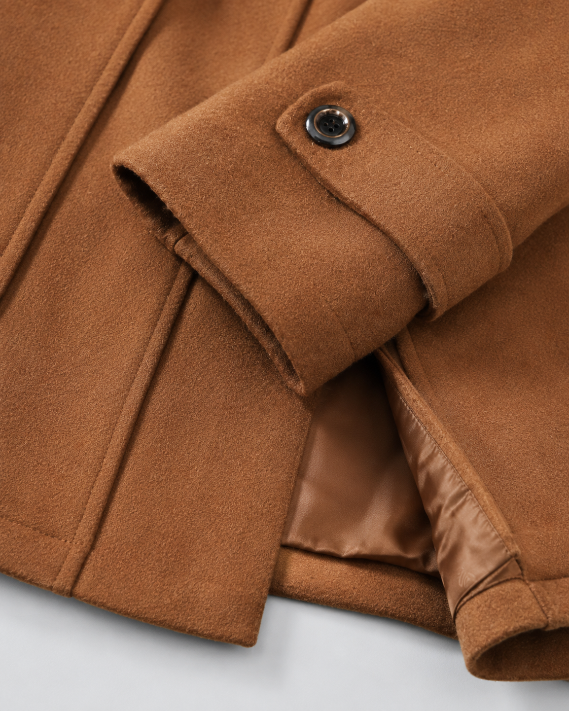 Ambrose | Zip Insert Funnel Neck Wool Coat