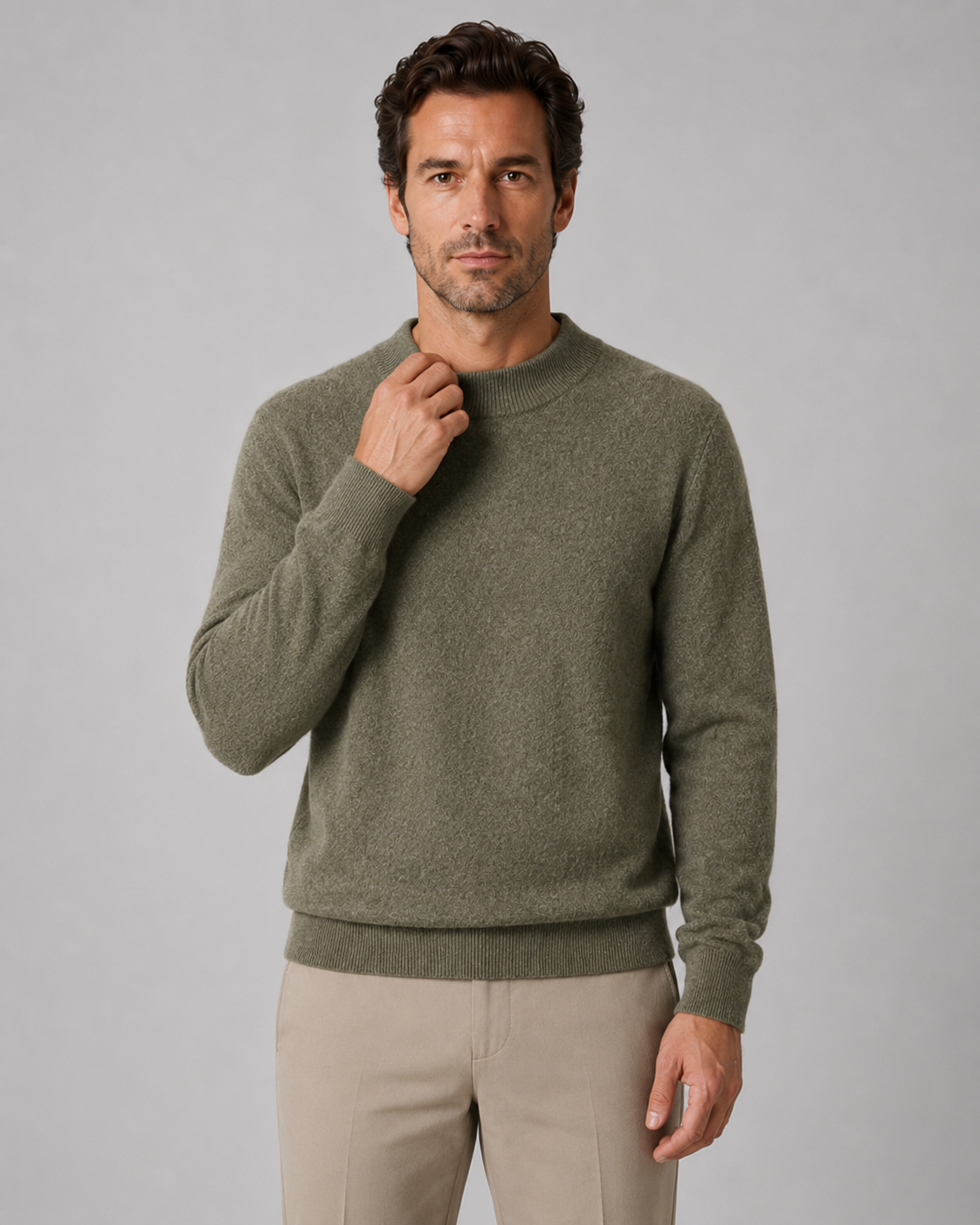 Barclay | Lightweight Fine Knit Wool Crew Neck Sweater