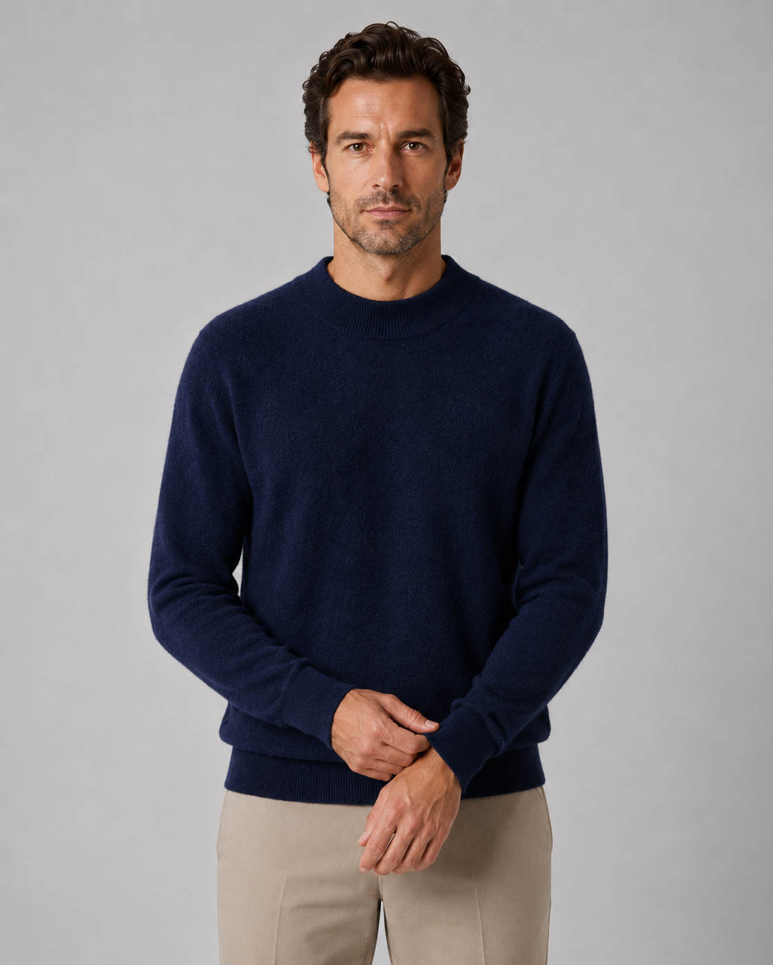 Barclay | Lightweight Fine Knit Wool Crew Neck Sweater