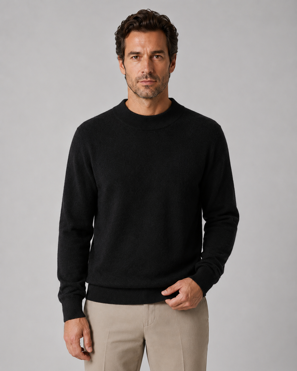 Barclay | Lightweight Fine Knit Wool Crew Neck Sweater
