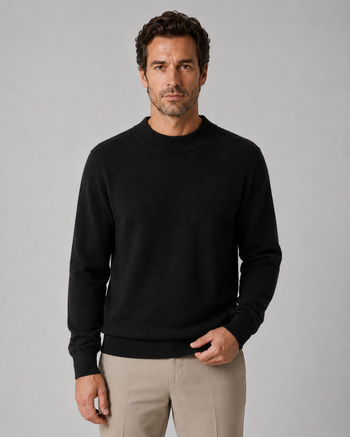 Barclay | Lightweight Fine Knit Wool Crew Neck Sweater