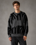 Julian | Relaxed Drop Shoulder Abstract Knit Sweater