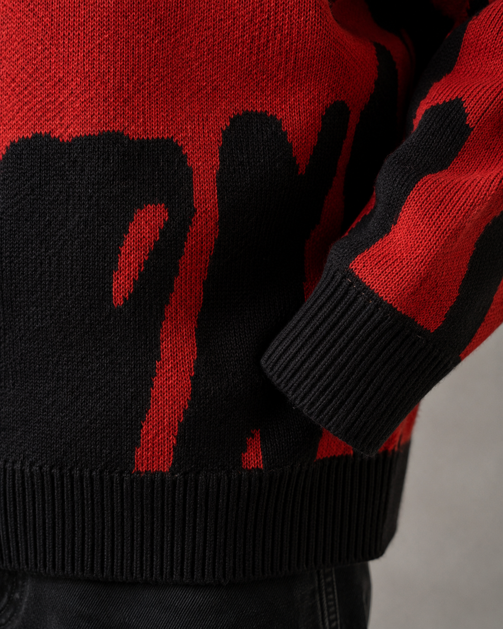 Julian | Relaxed Drop Shoulder Abstract Knit Sweater