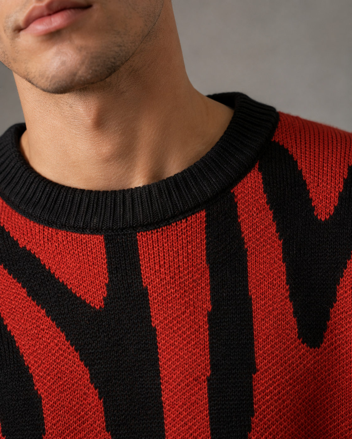 Julian | Relaxed Drop Shoulder Abstract Knit Sweater