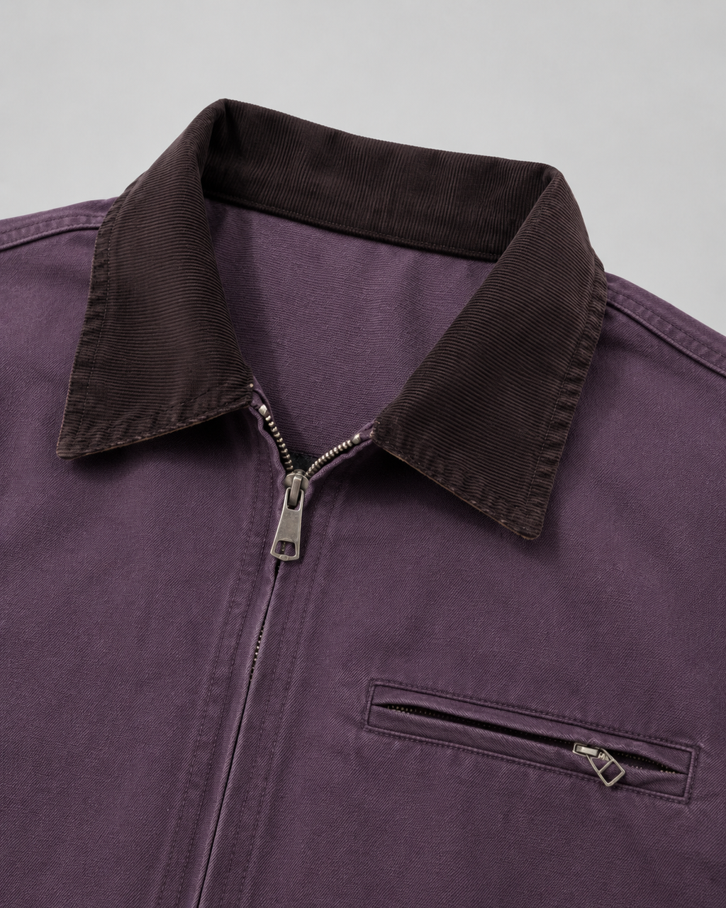 Tarquin | Cotton Canvas Barn Jacket with Corduroy Collar