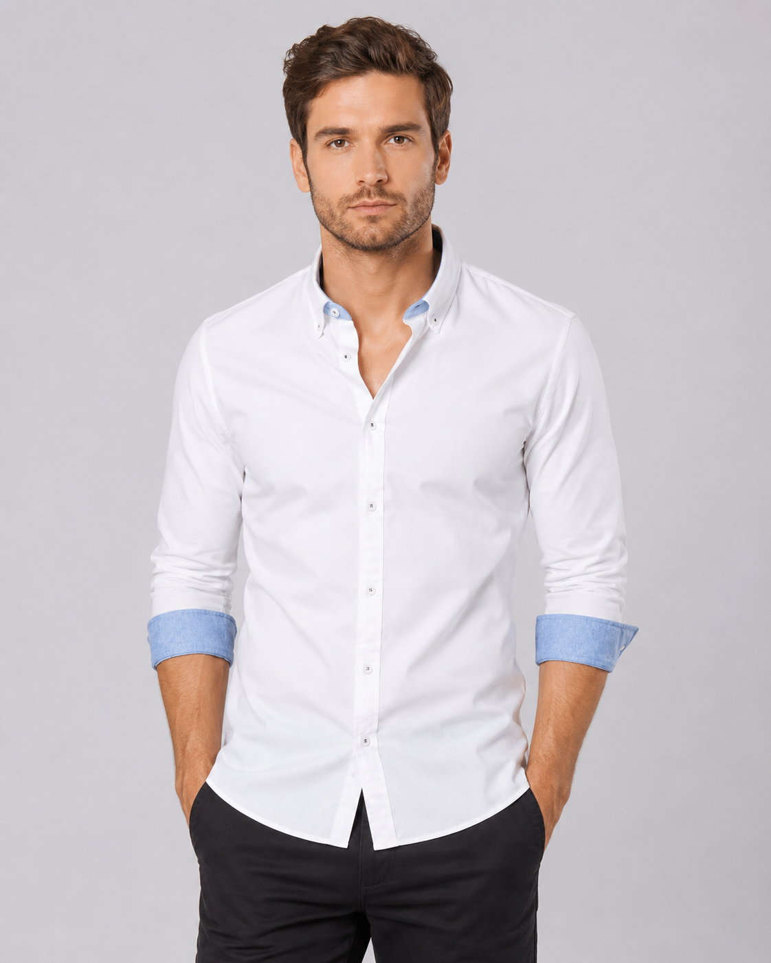 Magnus | Contrast Cuff Button-Down Shirt