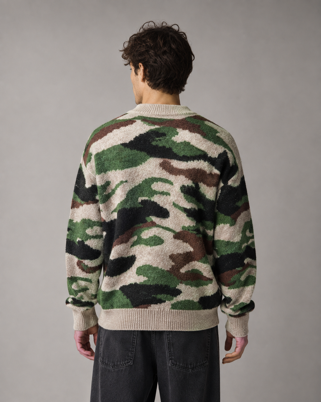 Xavier | Camo Knit Sweater