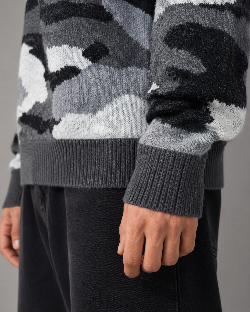 Xavier | Camo Knit Sweater