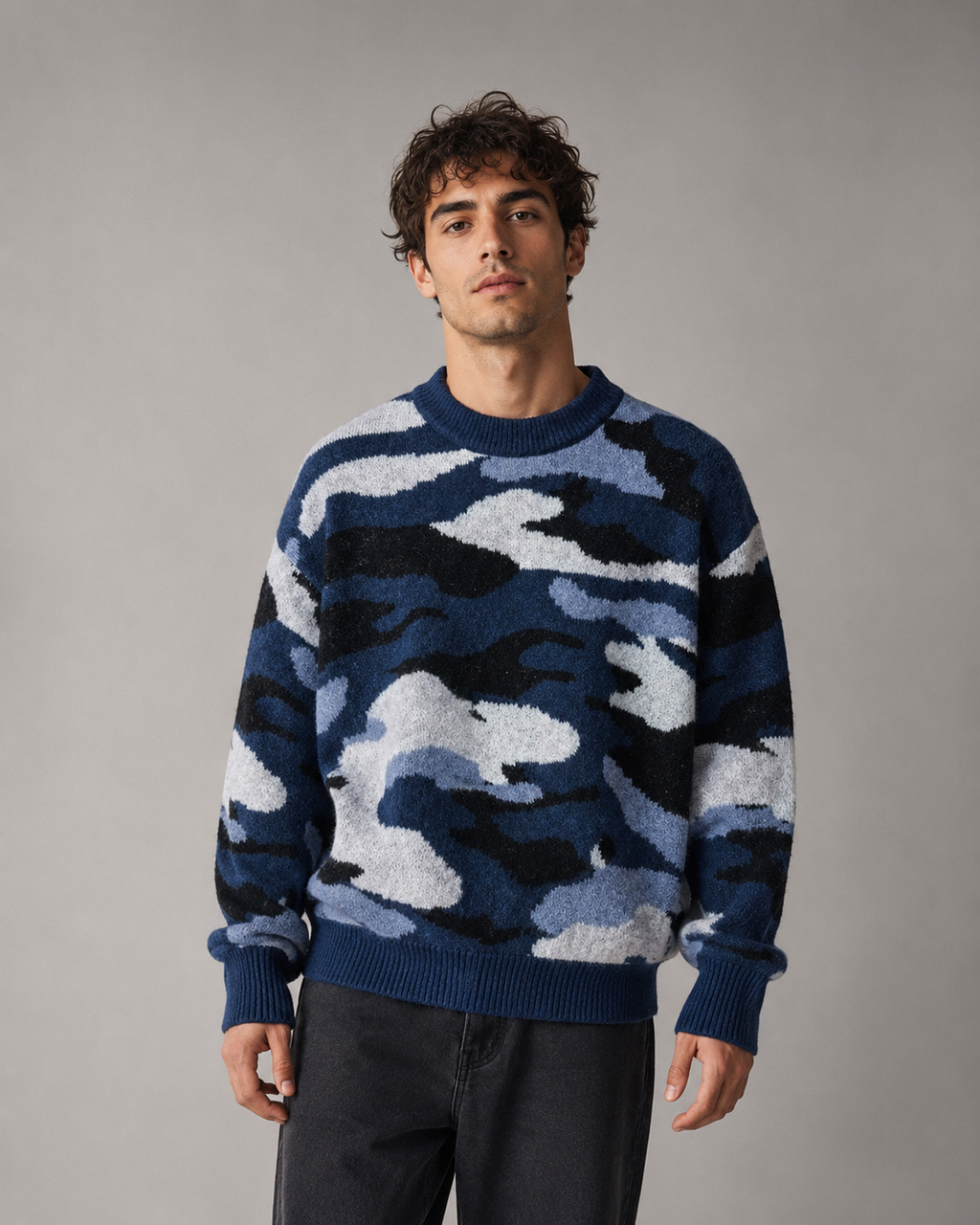 Xavier | Camo Knit Sweater
