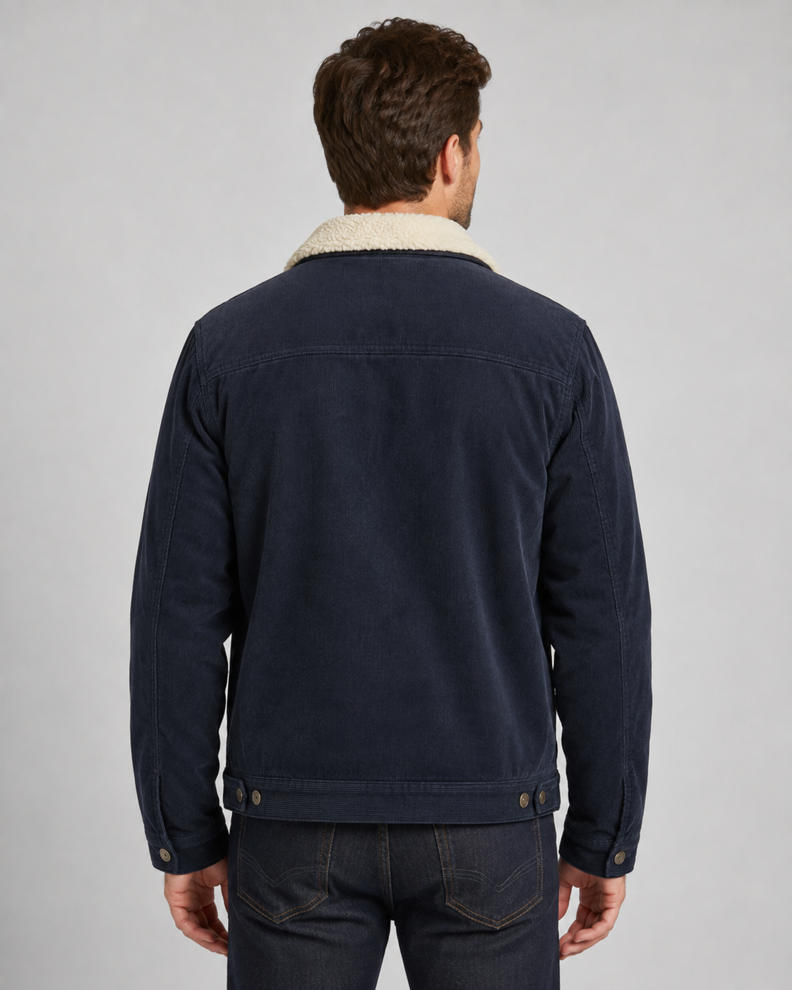 Ellery | Corduroy Trucker Jacket with Sherpa Collar