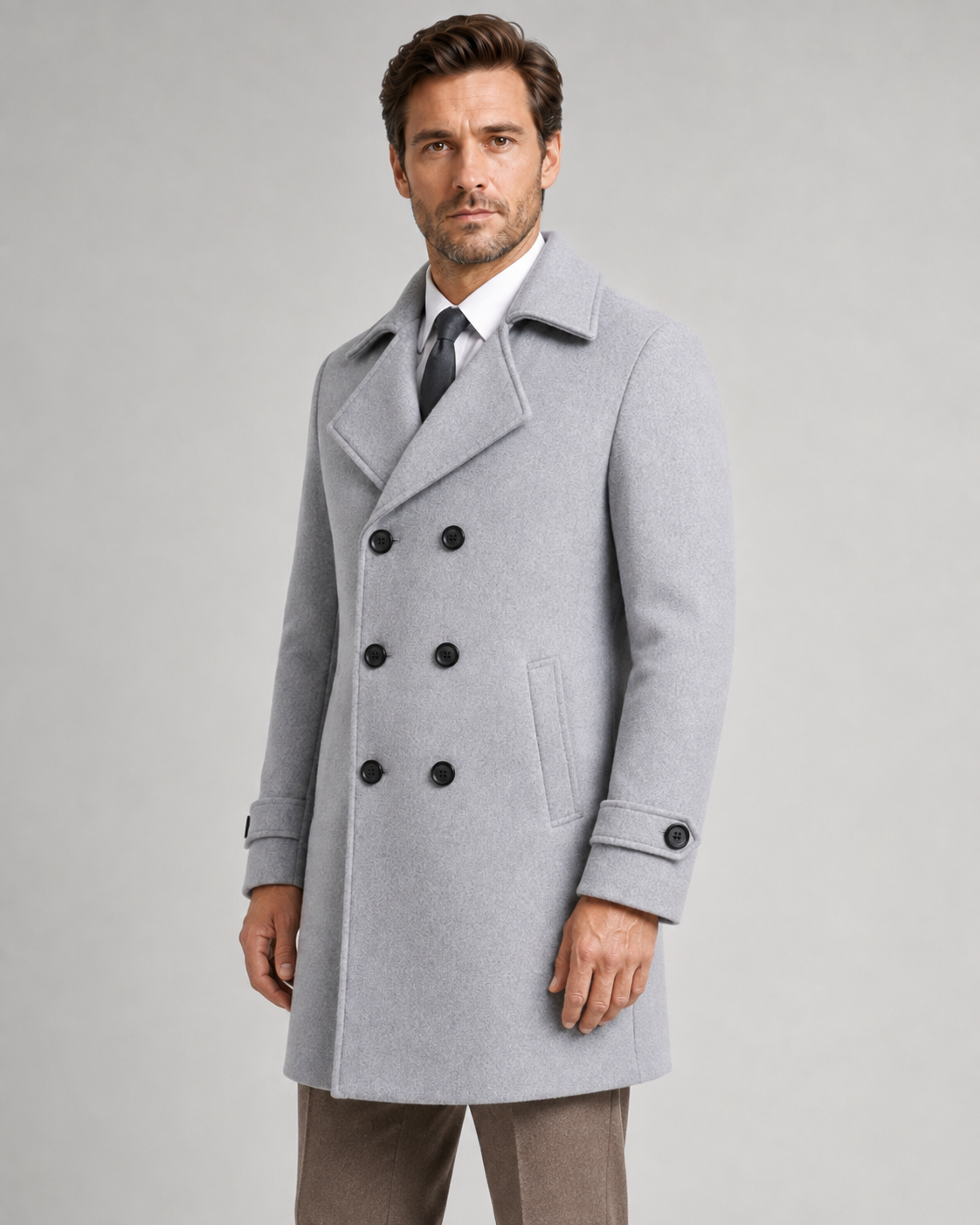 Ignacio | Double-Breasted Long Overcoat