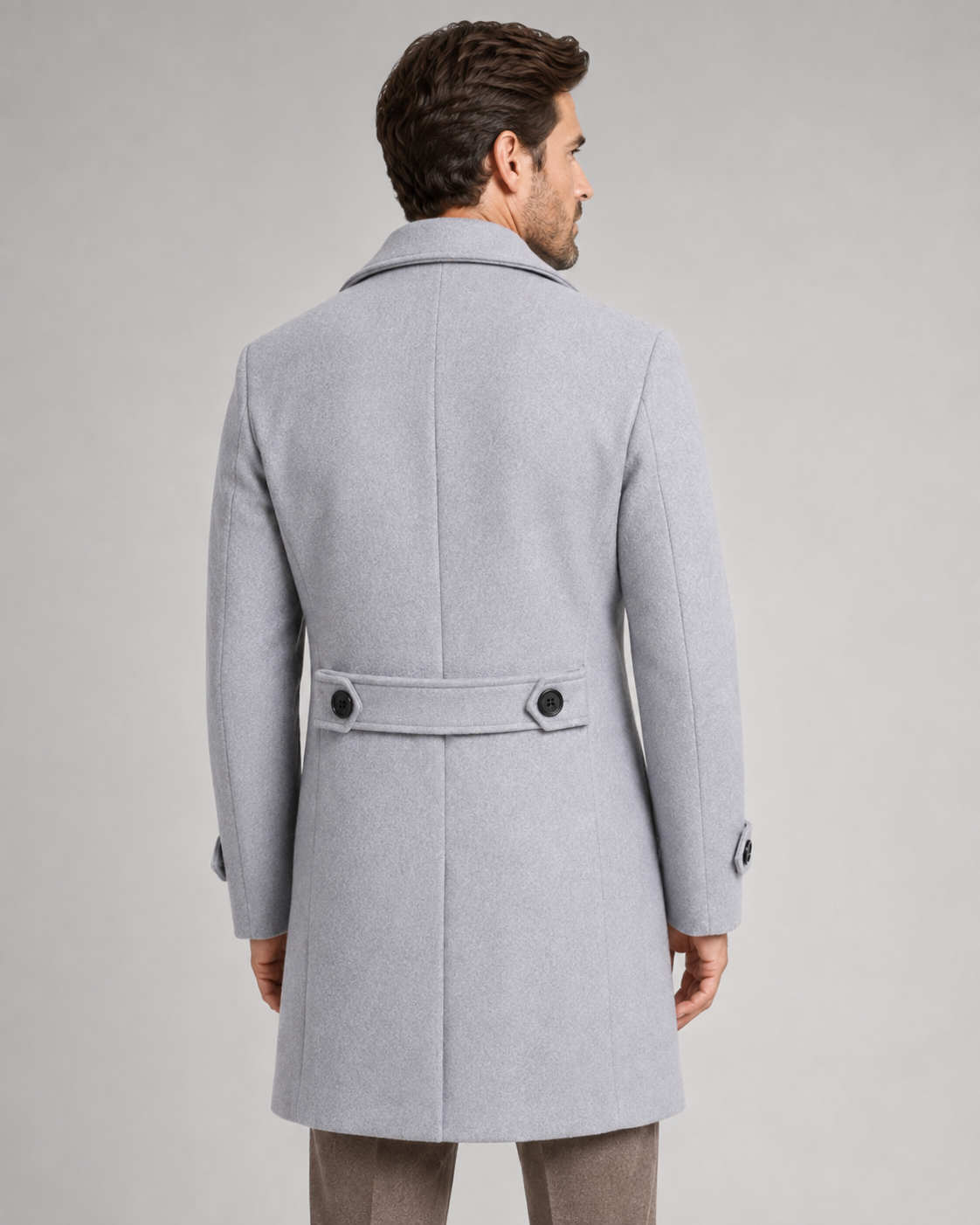 Ignacio | Double-Breasted Long Overcoat