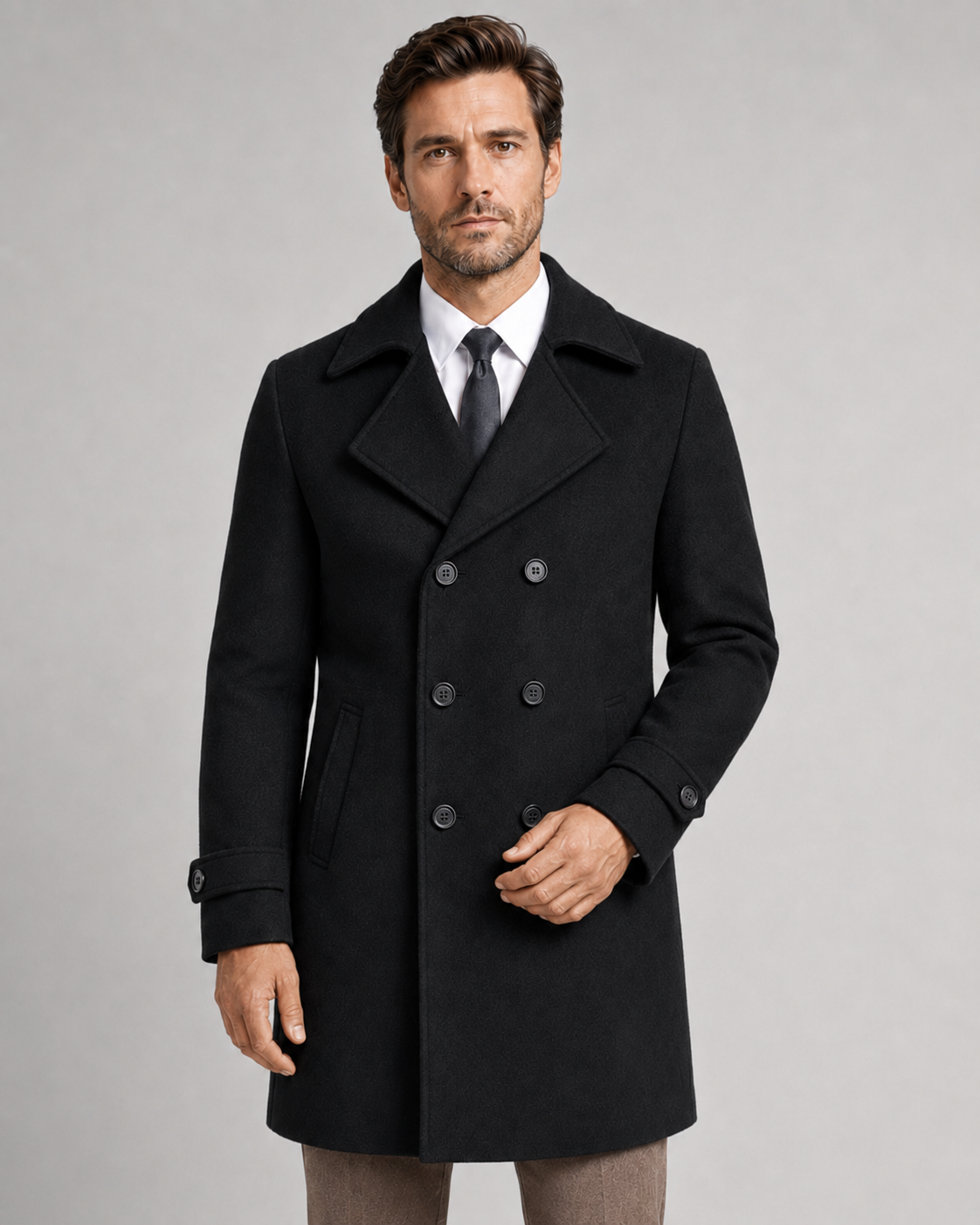 Ignacio | Double-Breasted Long Overcoat