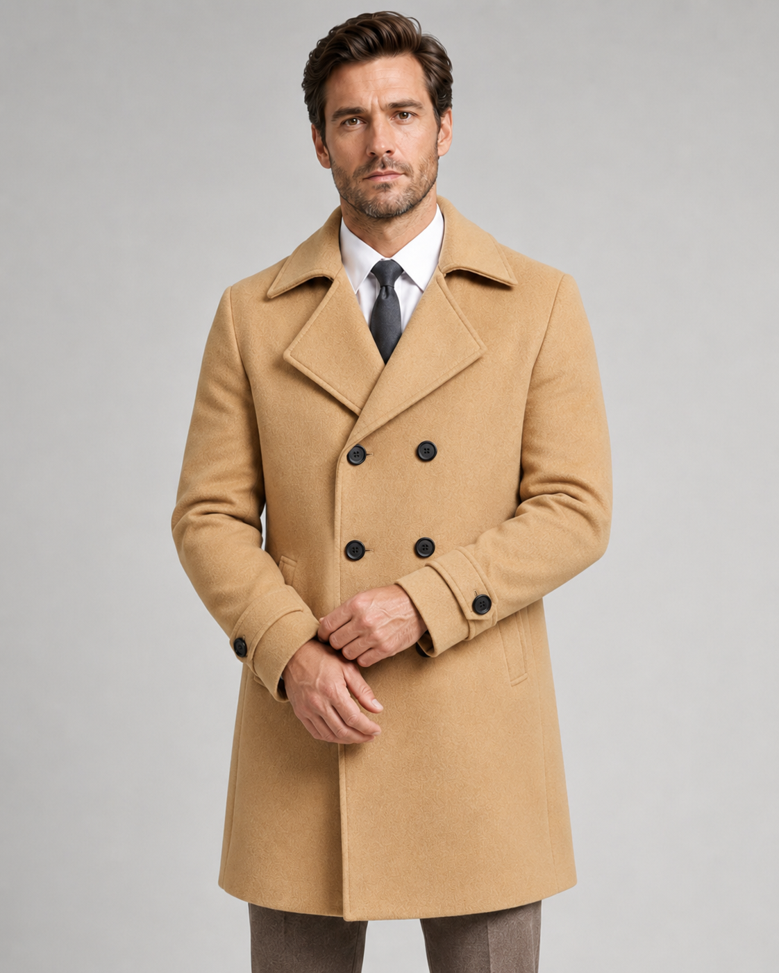 Ignacio | Double-Breasted Long Overcoat