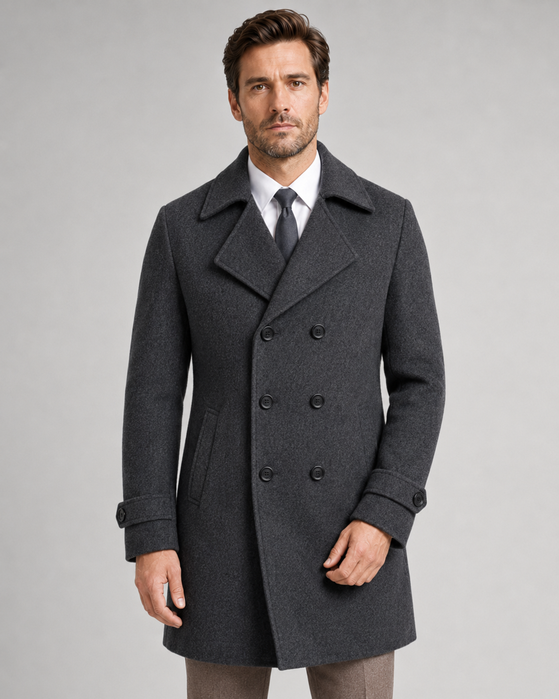 Ignacio | Double-Breasted Long Overcoat