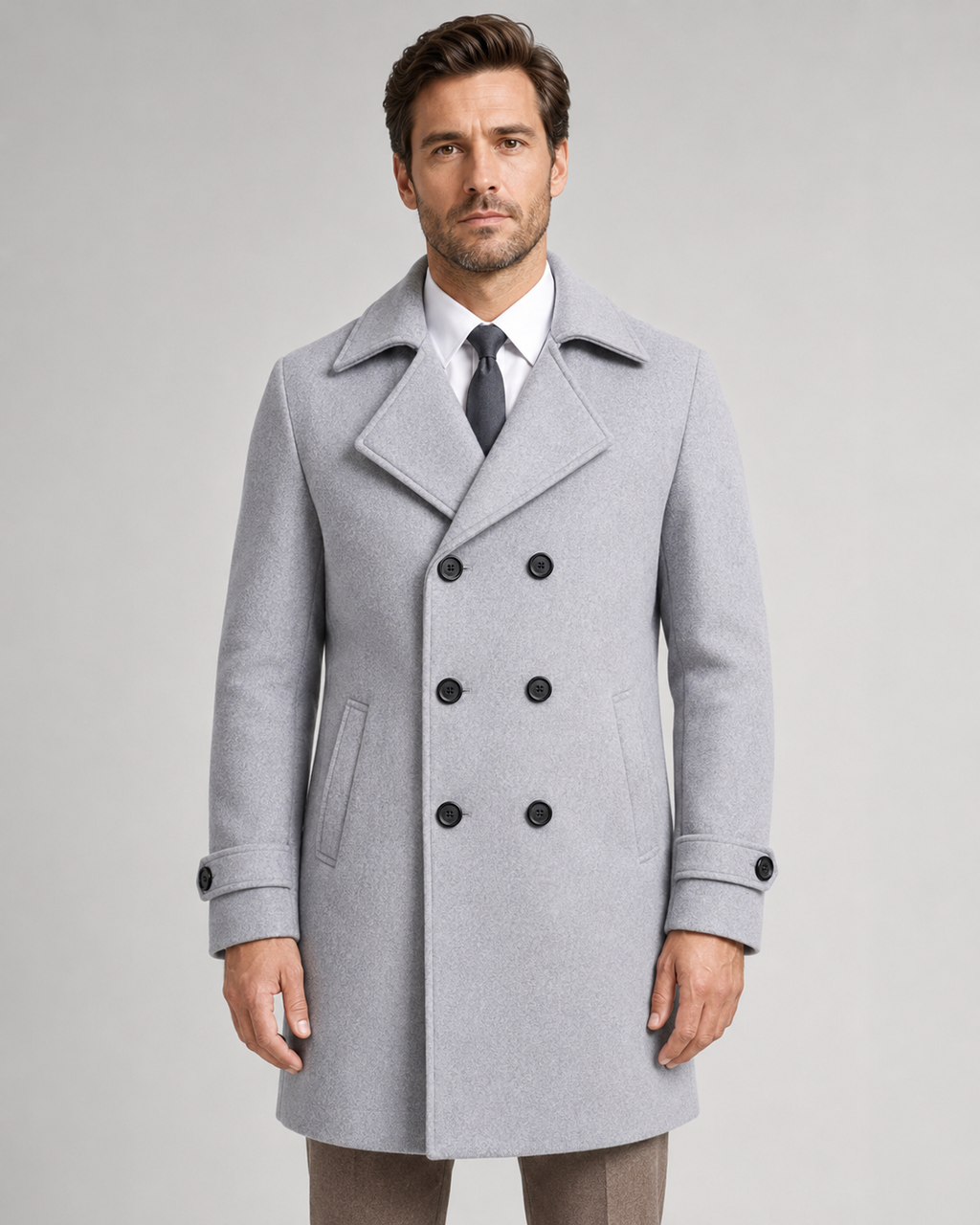 Ignacio | Double-Breasted Long Overcoat