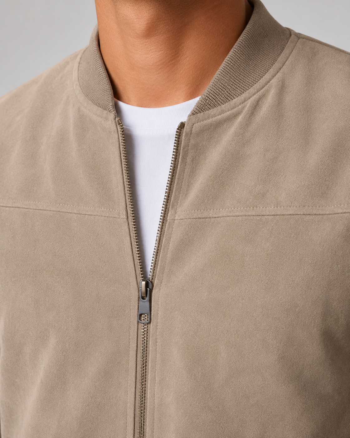Ansel | Suede Bomber Jacket
