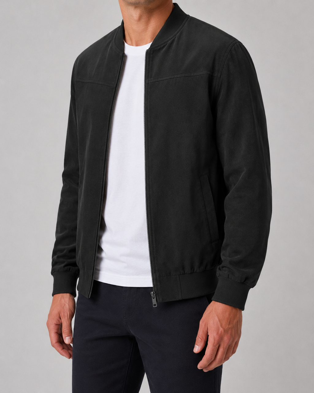 Ansel | Suede Bomber Jacket