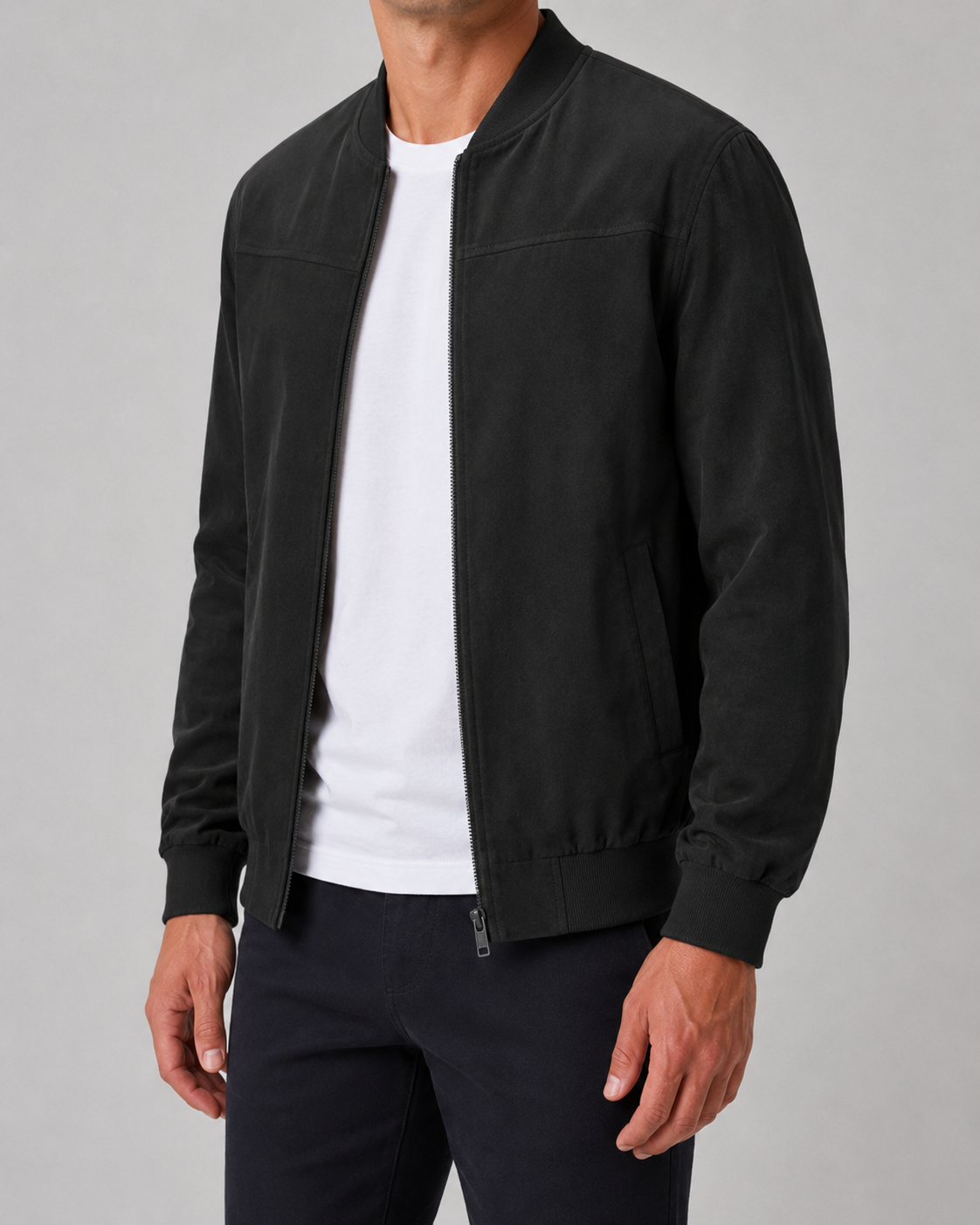 Ansel | Suede Bomber Jacket