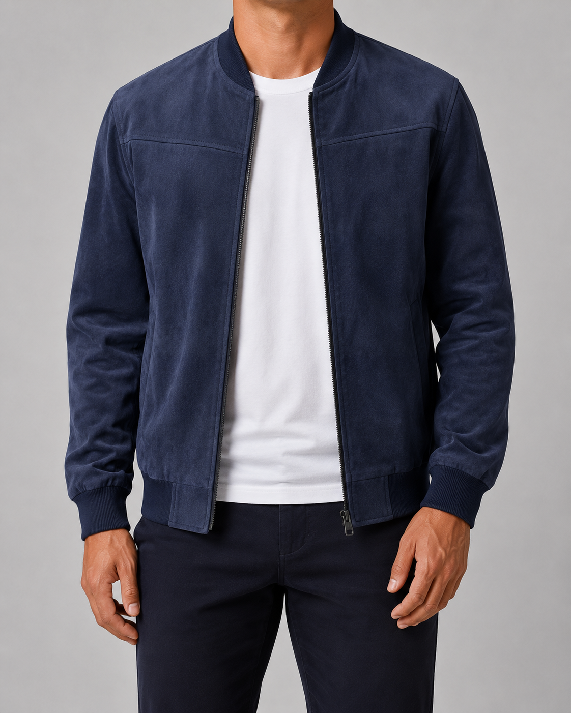 Ansel | Suede Bomber Jacket
