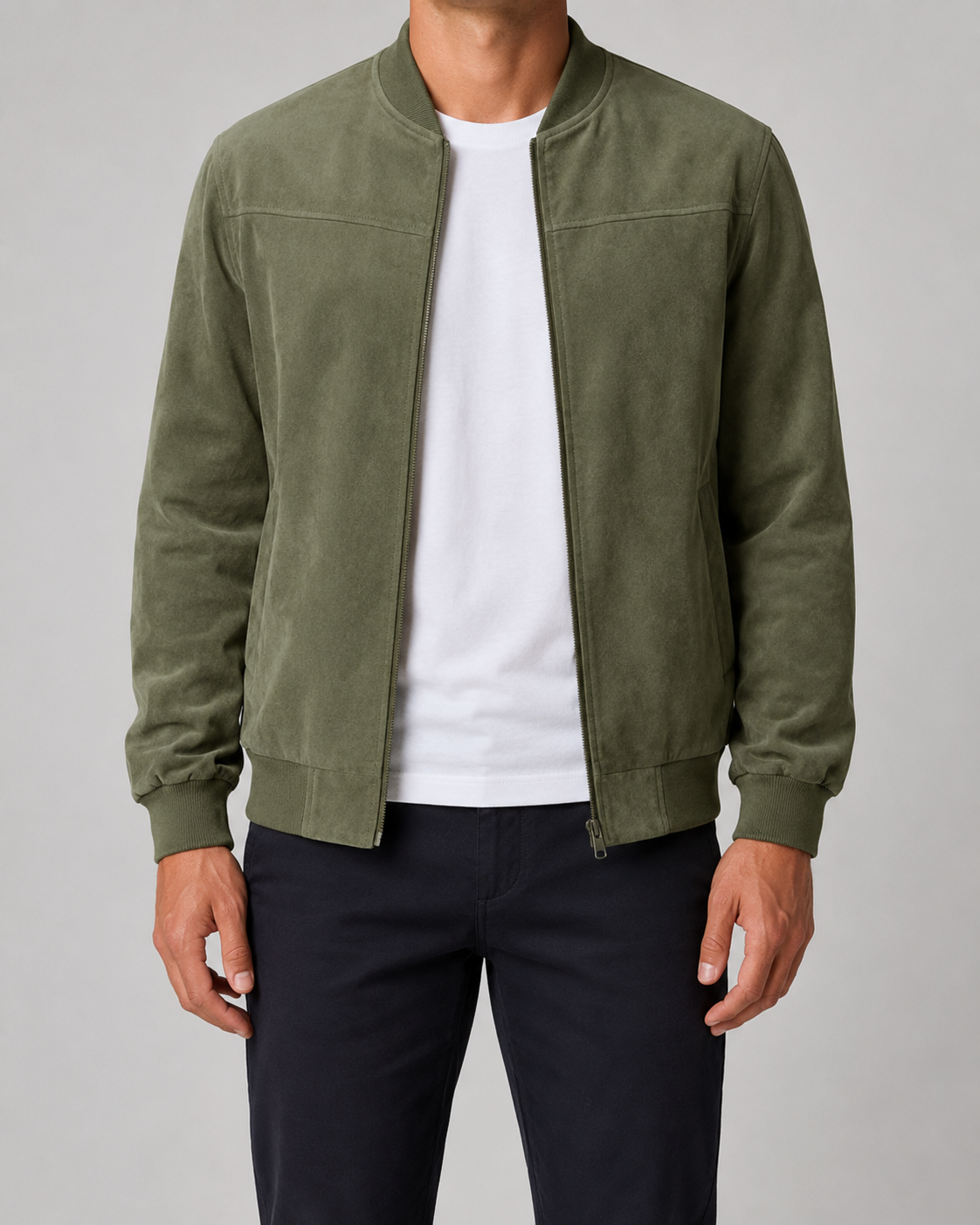 Ansel | Suede Bomber Jacket