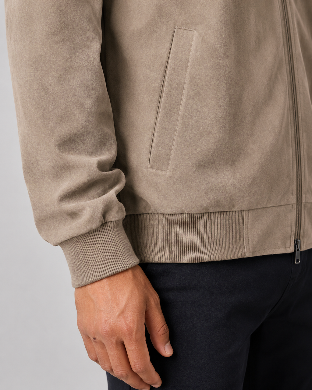 Ansel | Suede Bomber Jacket