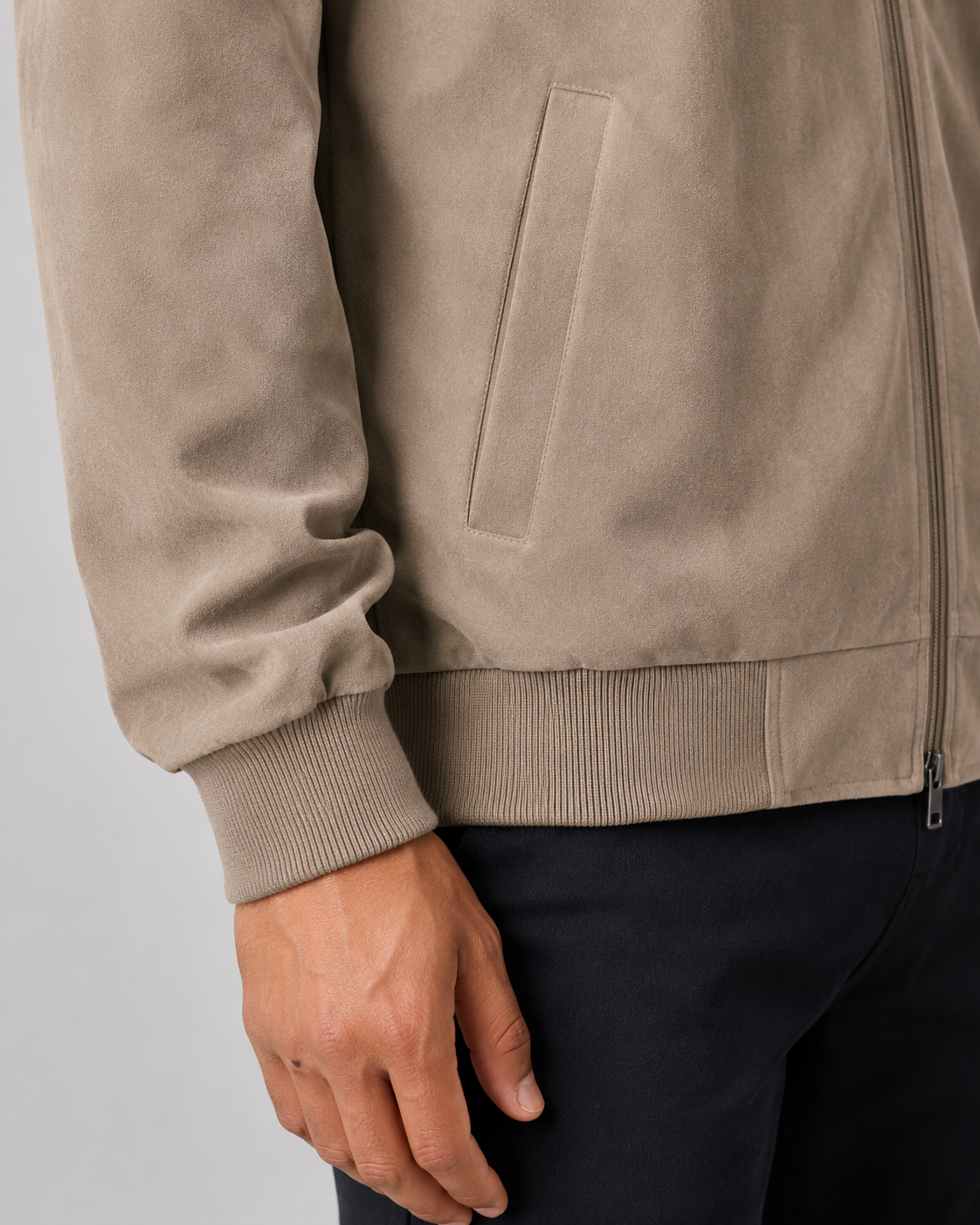 Ansel | Suede Bomber Jacket
