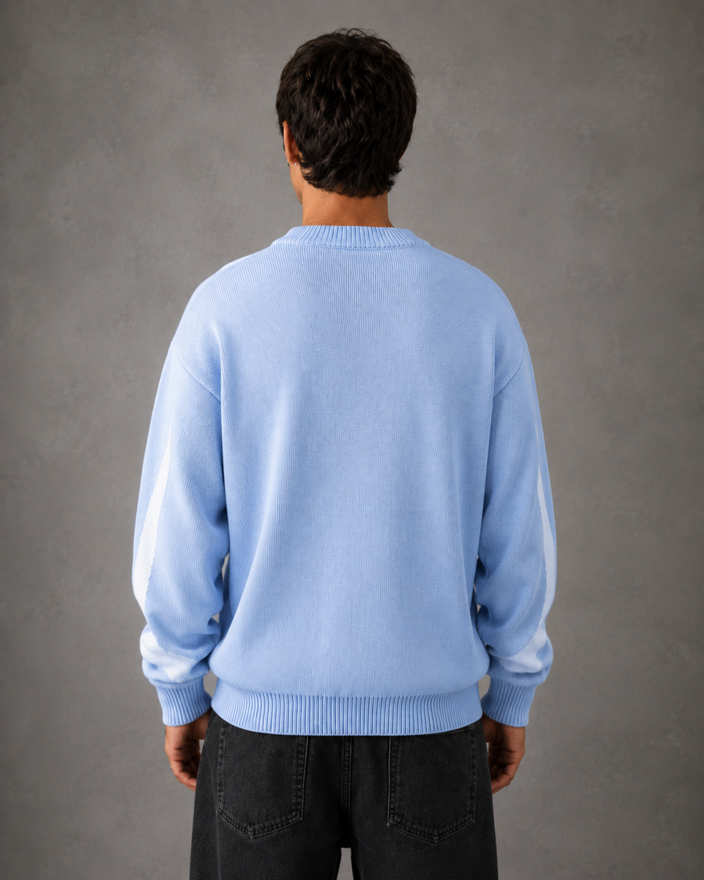 Holt | Graphic Crew Neck Knit Sweater