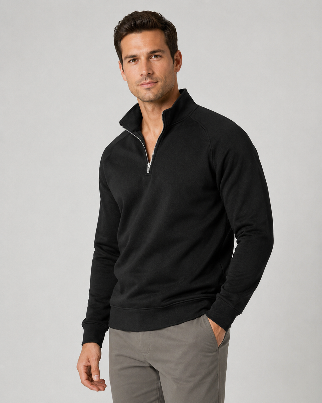Leopold | Half Zip Funnel Neck Pullover