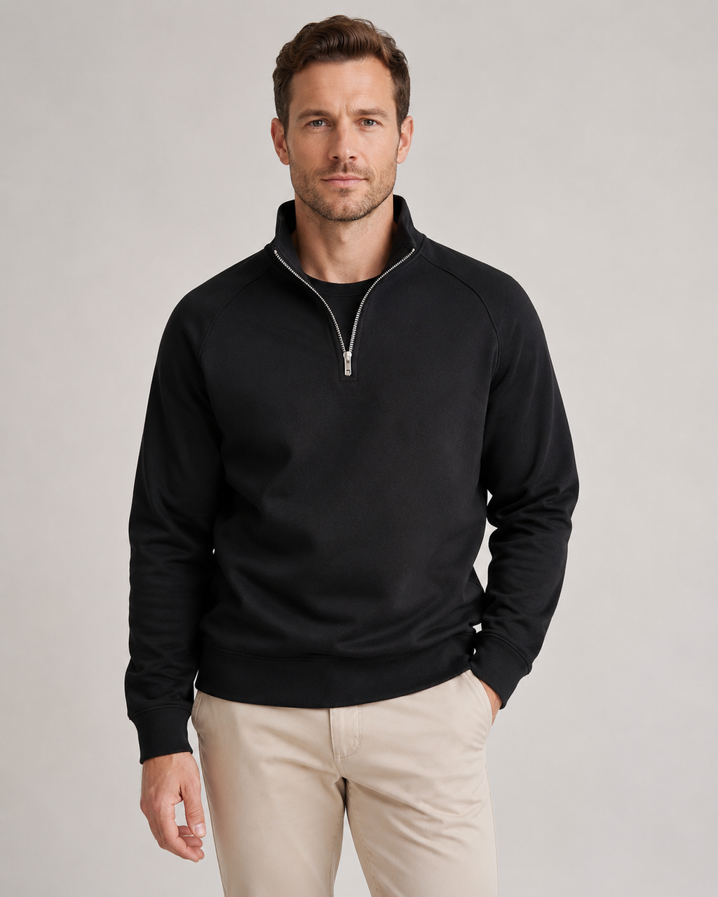 Leopold | Half Zip Funnel Neck Pullover