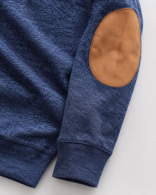 Barnaby | Heathered Button Neck Sweater