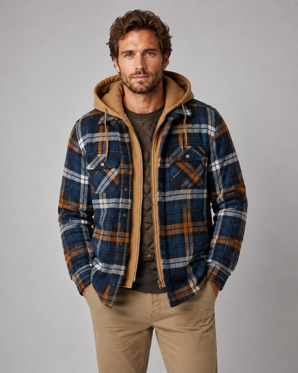 Ulric | Hooded Plaid Shacket