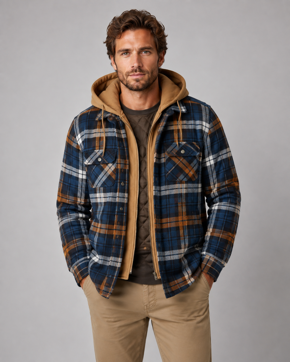 Ulric | Hooded Plaid Shacket